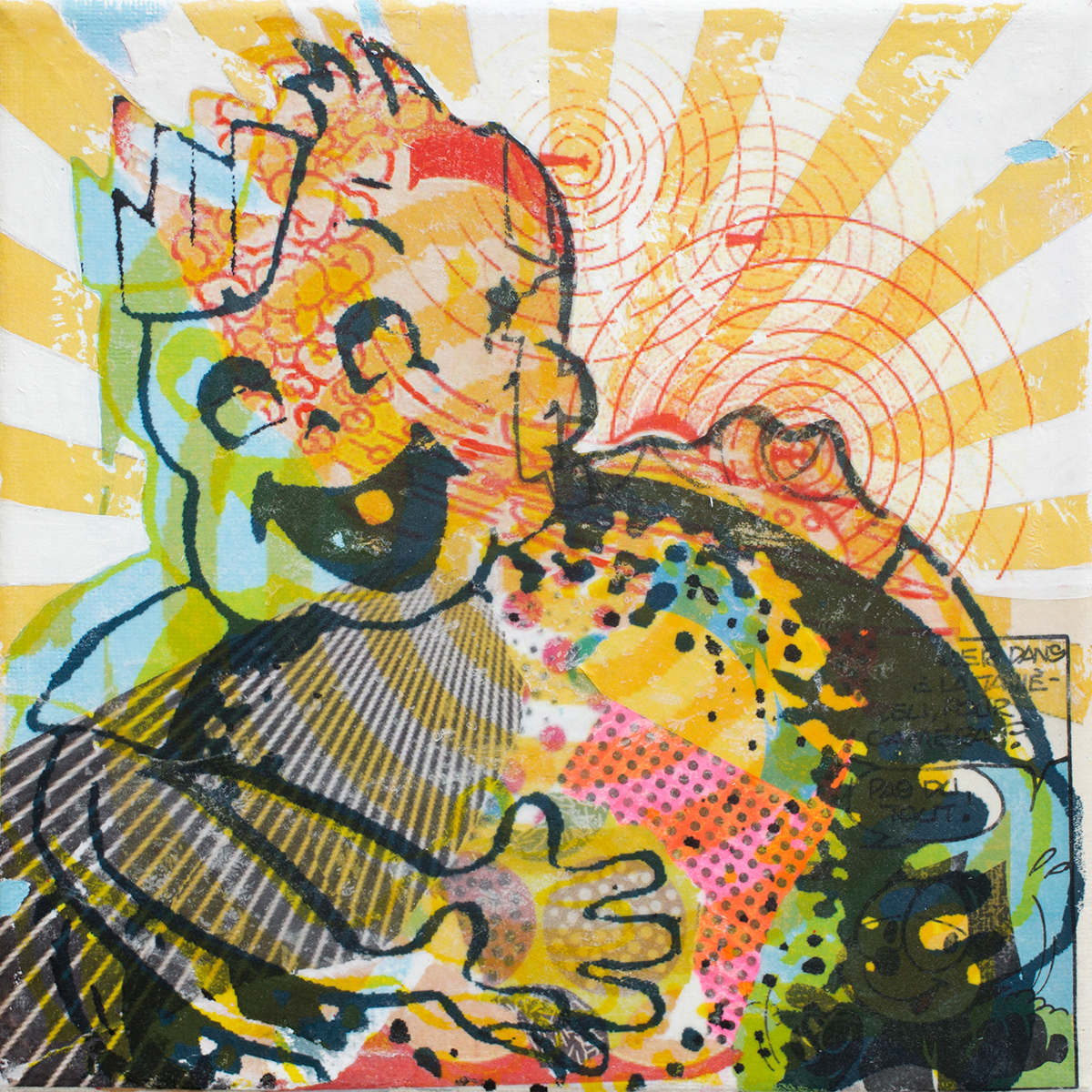 Bum Boy- 20x20cm