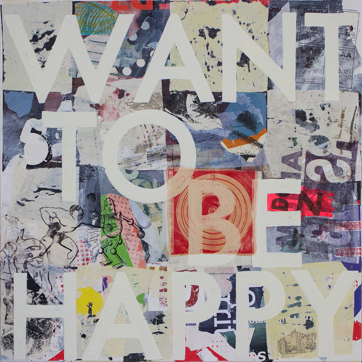 Want to Be Happy – 80x80cm
