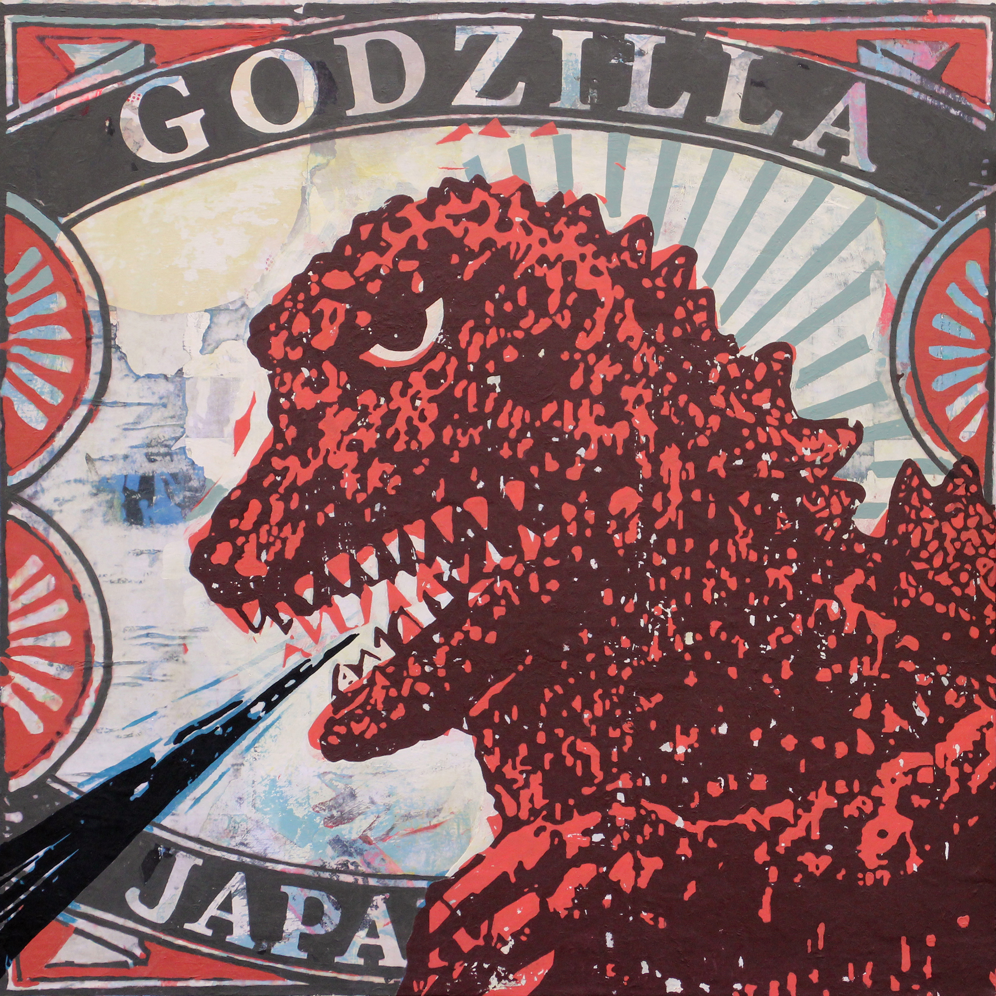 Godzilla – 80x80cm