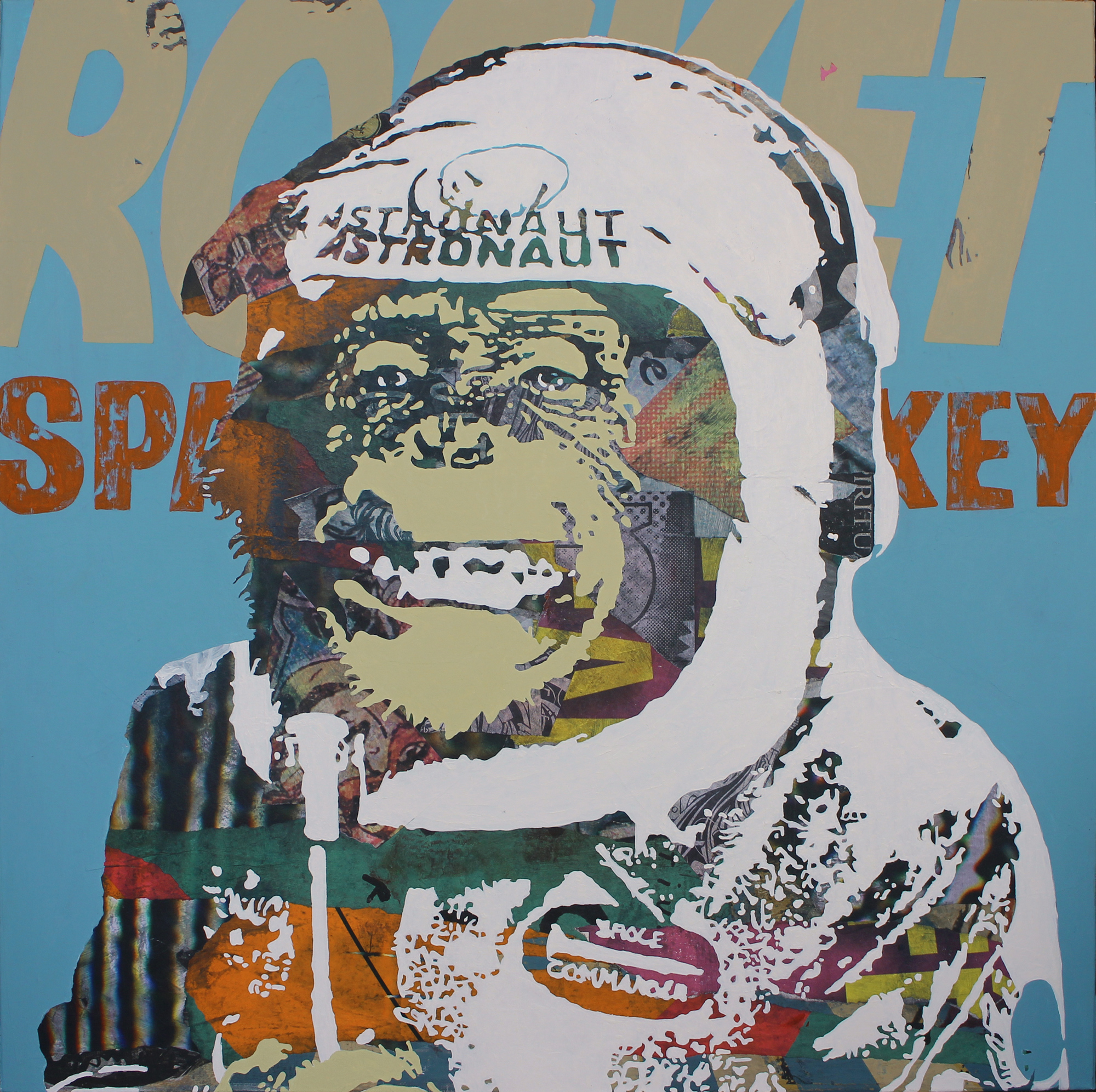 Rocket Monkey – 80x80cm