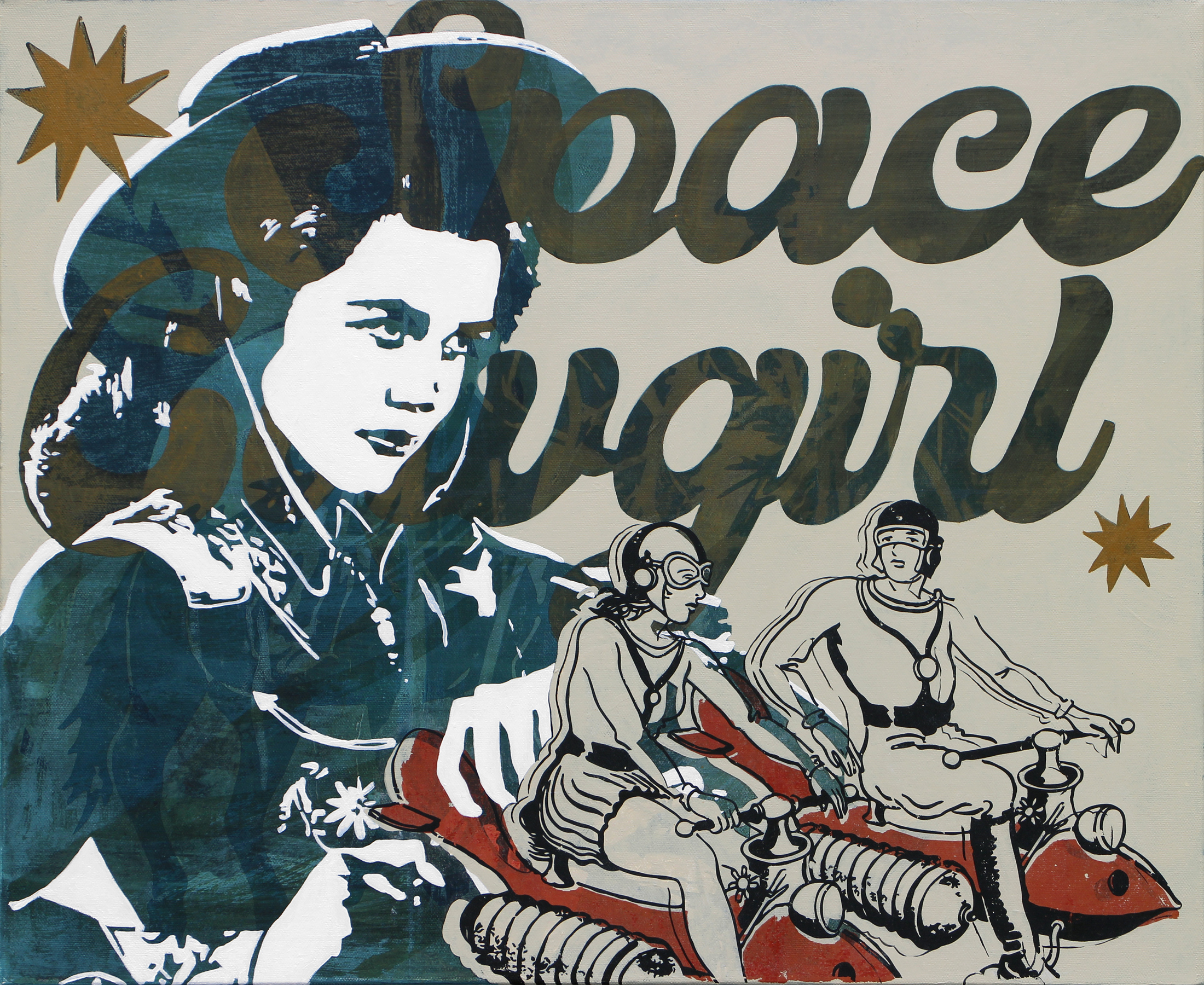 Space Girl – 60x50cm