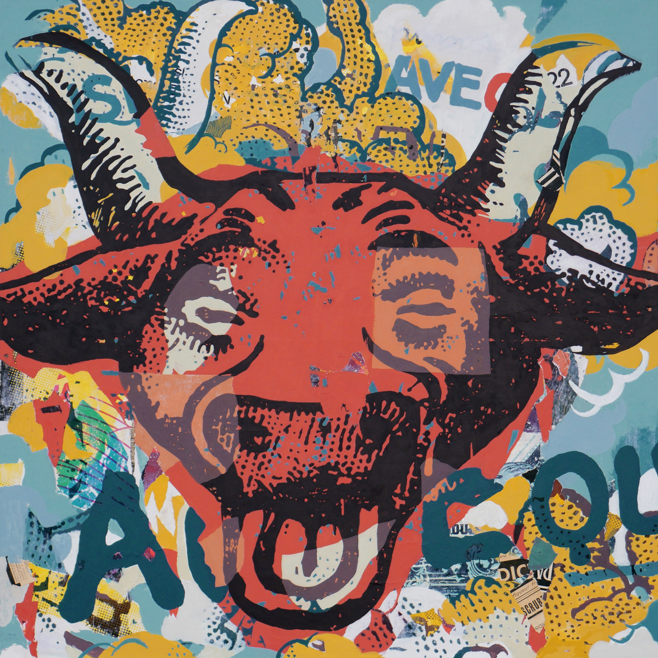 Rouge Vache – 100x100cm